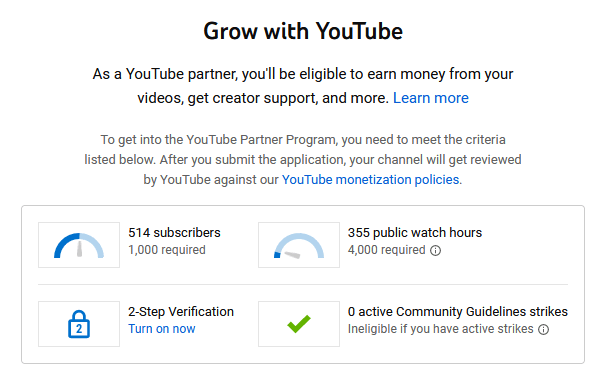 As a YouTube partner, you'll be eligible to earn money from your videos, get creator support, and more