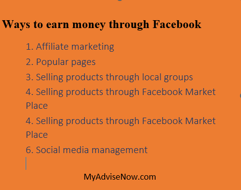 proven ways of earning from fb